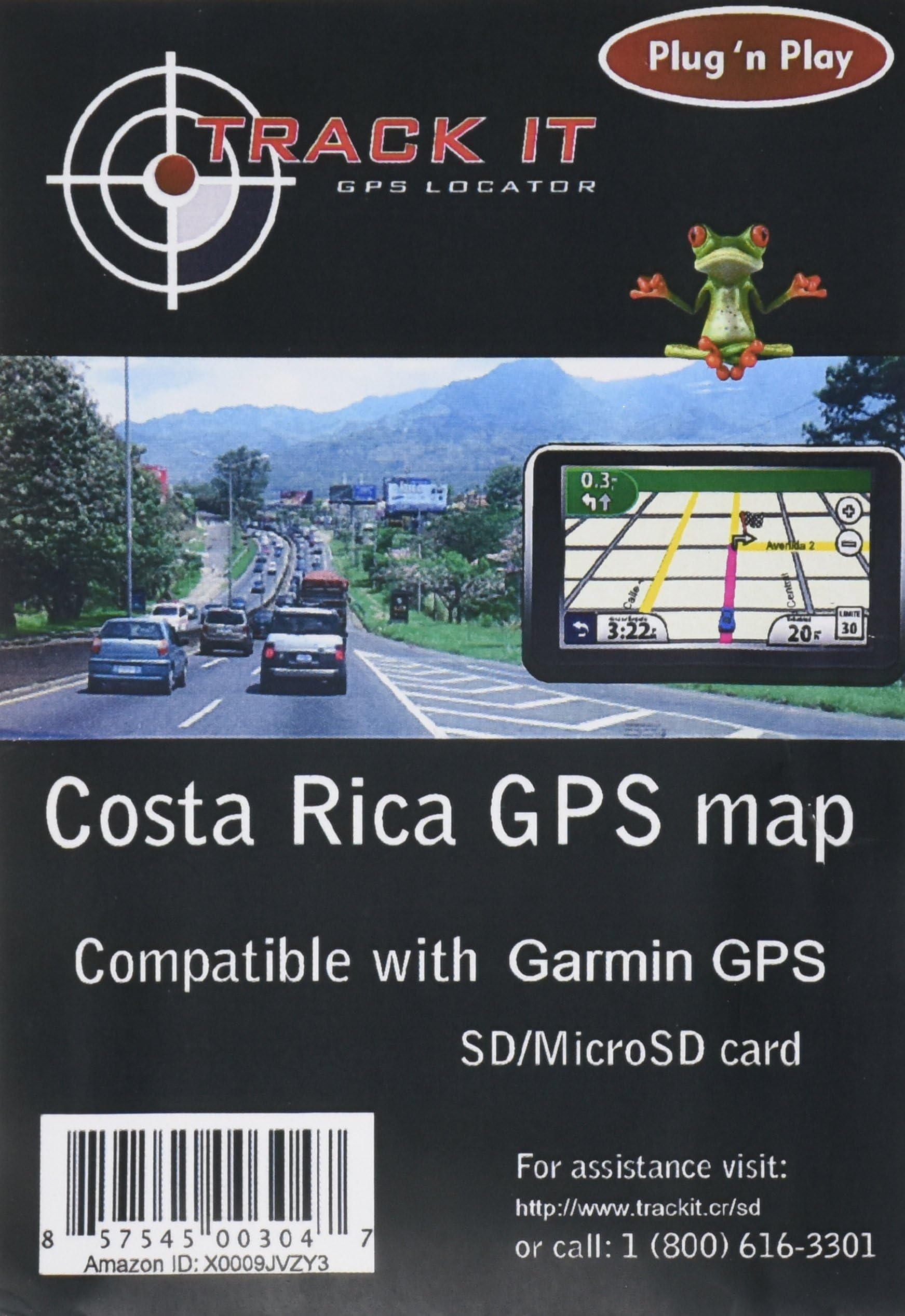 Costa Rica GPS Map for Garmin Units (MicroSD Card)