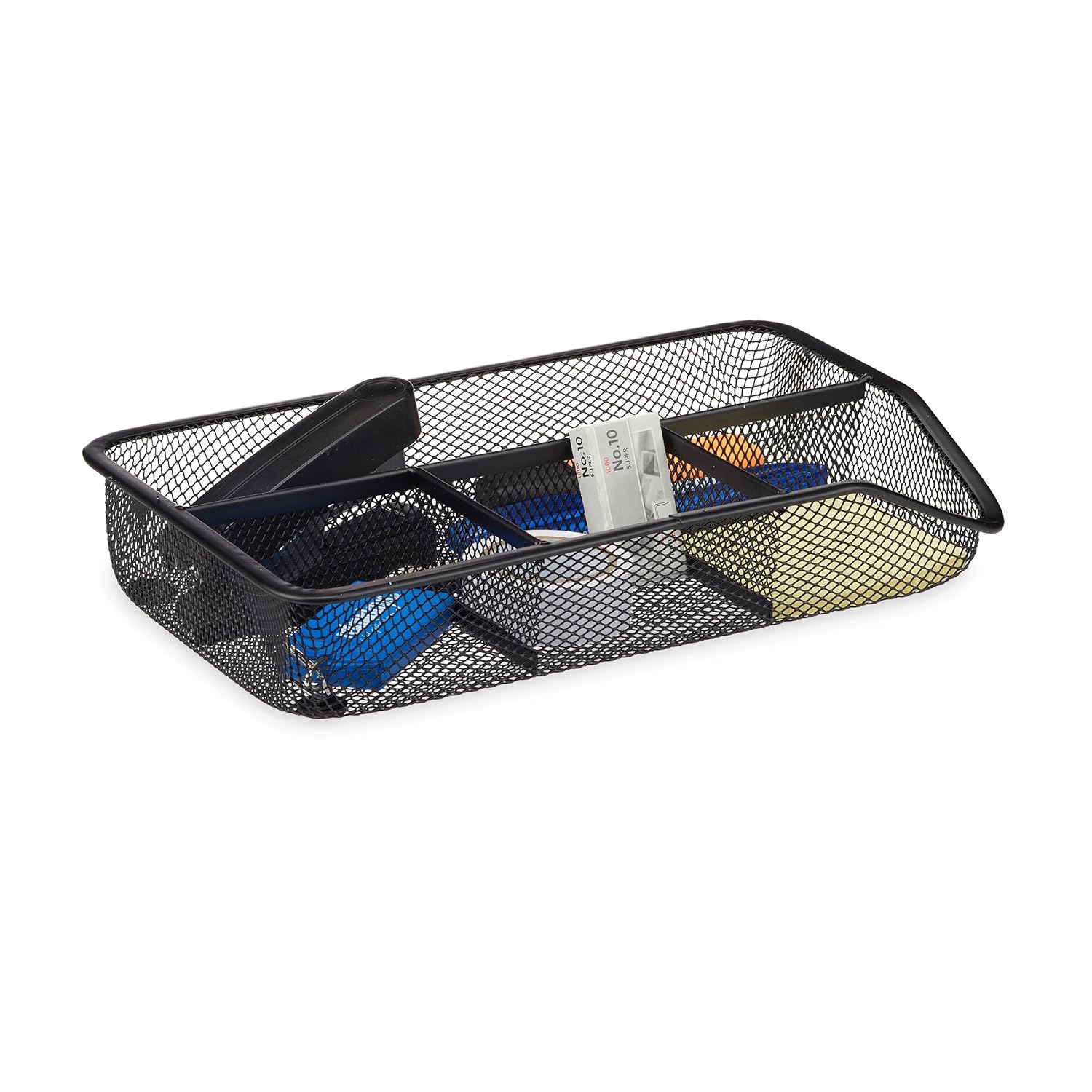 Relaxdays Desk Organizer, 4 Compartments, Small Office