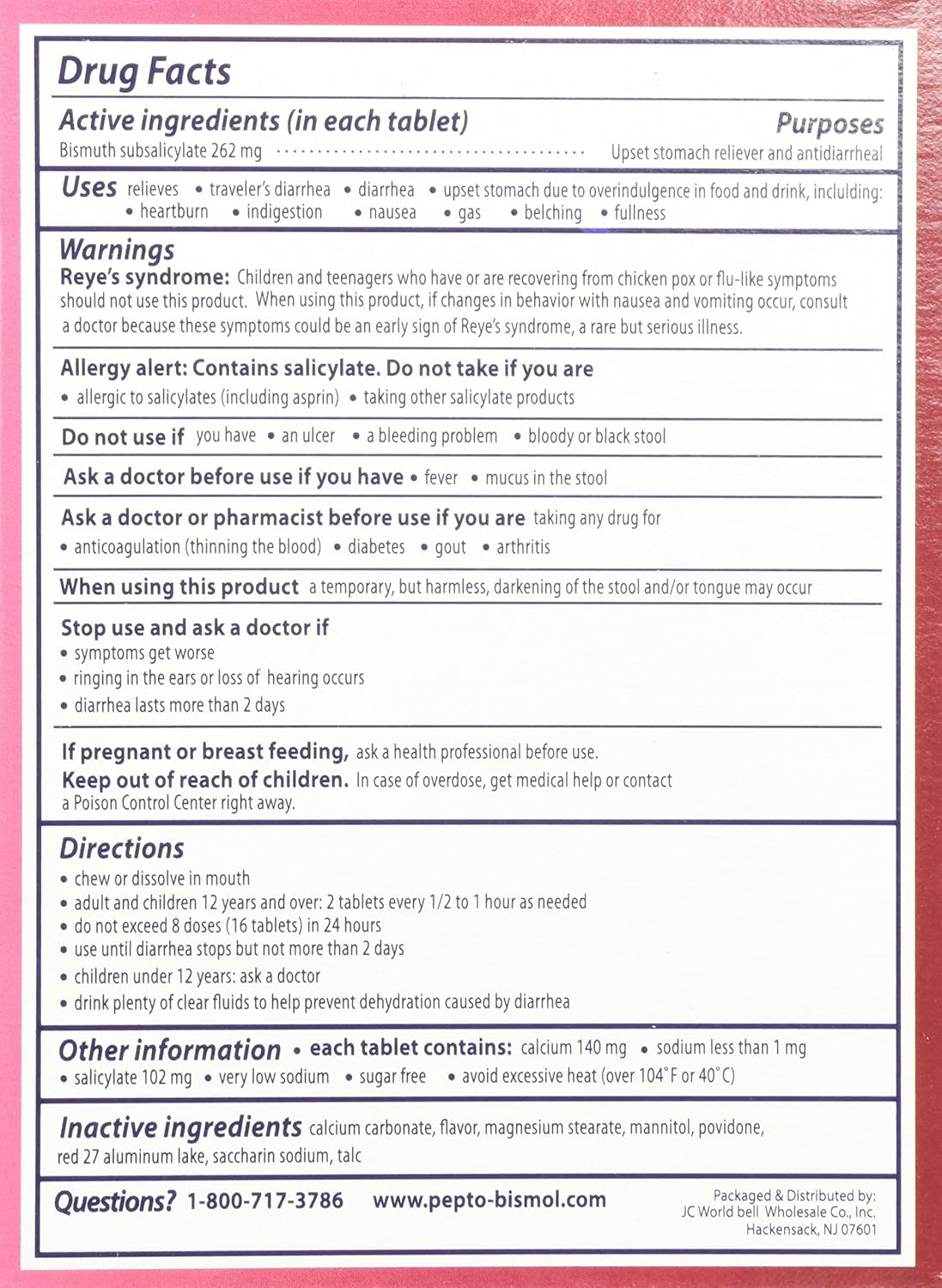 pepto bismol dosage chart for dogs