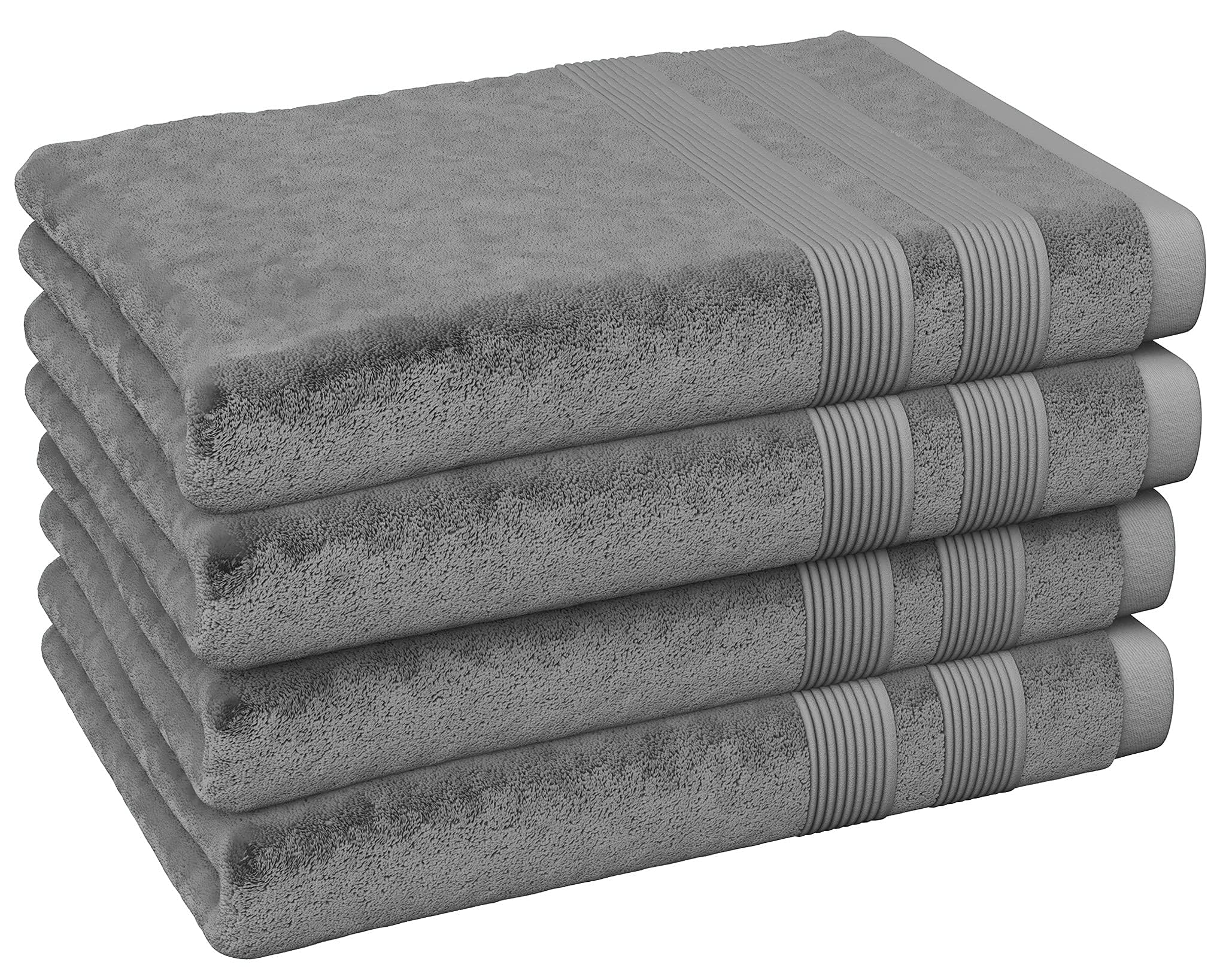 Vozbi Hand Towels for Bathroom | 50 x 80 cm (4-Pack) | Highly Absorbent, Ultra Soft & 100% Cotton Sky Blue Hand Towels | Thick Hands Towels for Kitchen, Hotel & Spa (Charcoal)