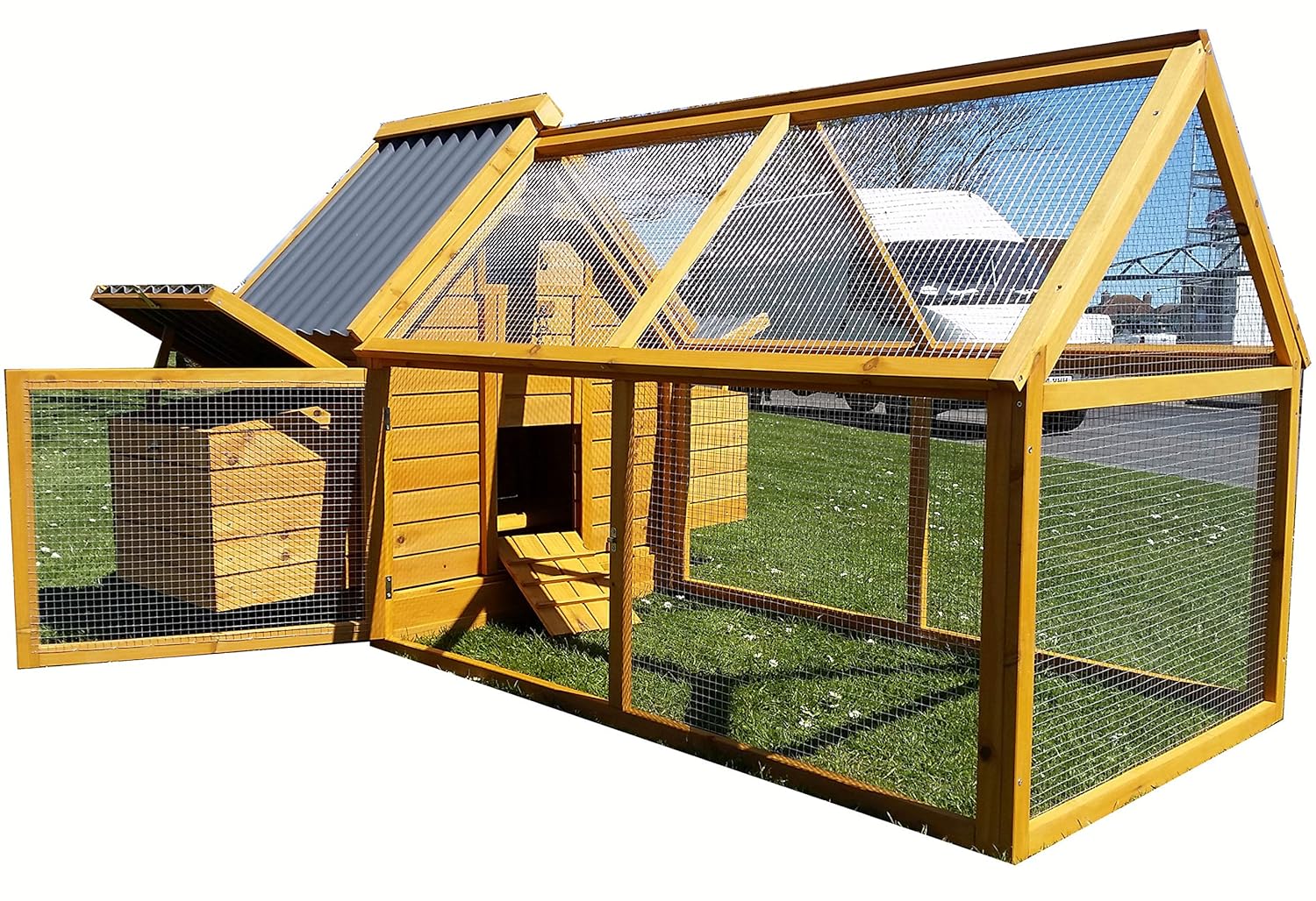 Cocoon Chicken Coop Hen House Poultry Ark Nest Box New Model Eco 600 2n With Detachable Huge 14m Run