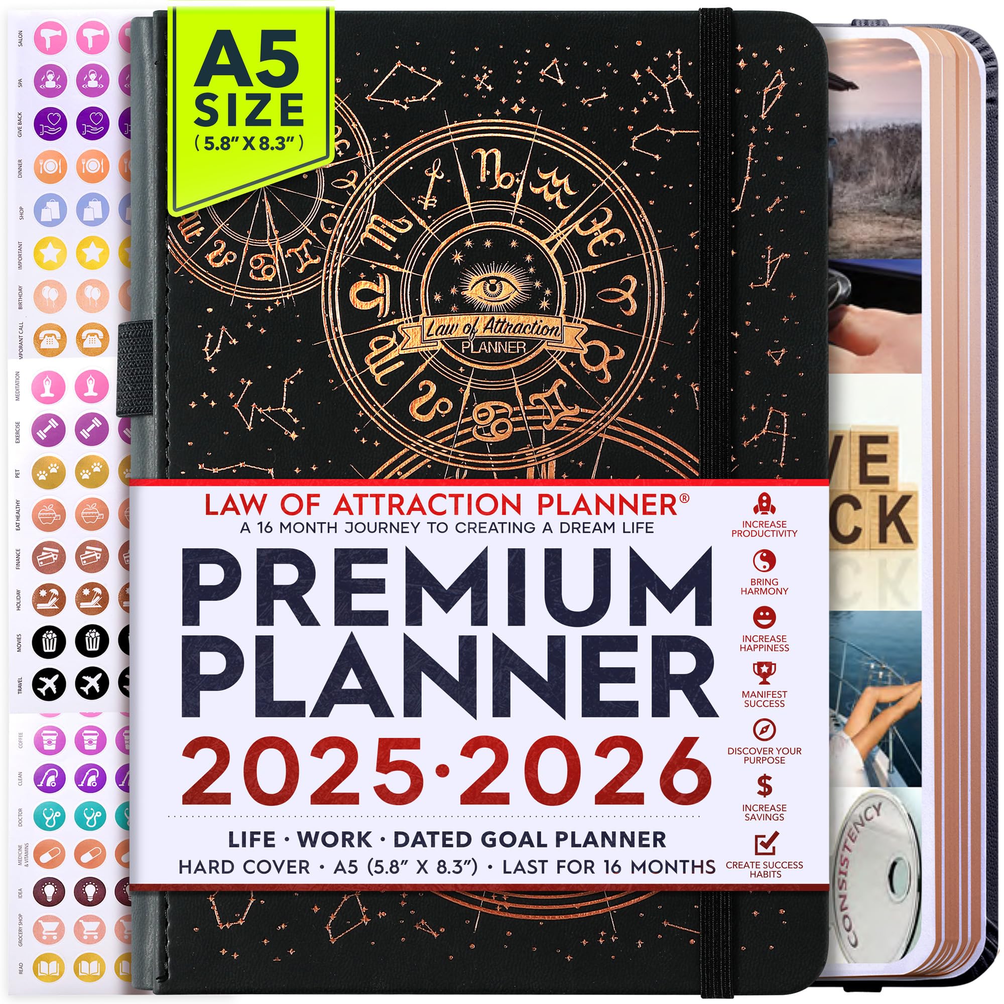 Photo 1 of 2025-2026 Planner Weekly and Monthly | 16-Month Life Planner to Increase Focus & Productivity | Reduce Overwhelm & Achieve Your Biggest Goals | Include Gift Box & Stickers | Sep 2025-Dec 2026