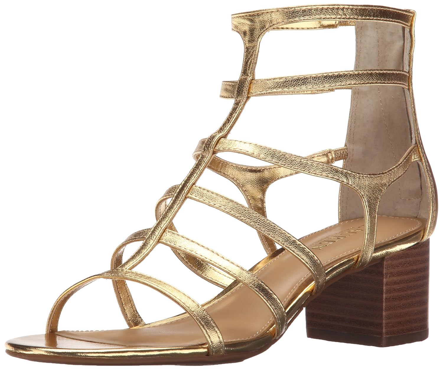 Buy Lauren Ralph Lauren Women's Madge Heeled Sandal, RL Gold Metallic Kidskin, 7.5 B US at Amazon.in