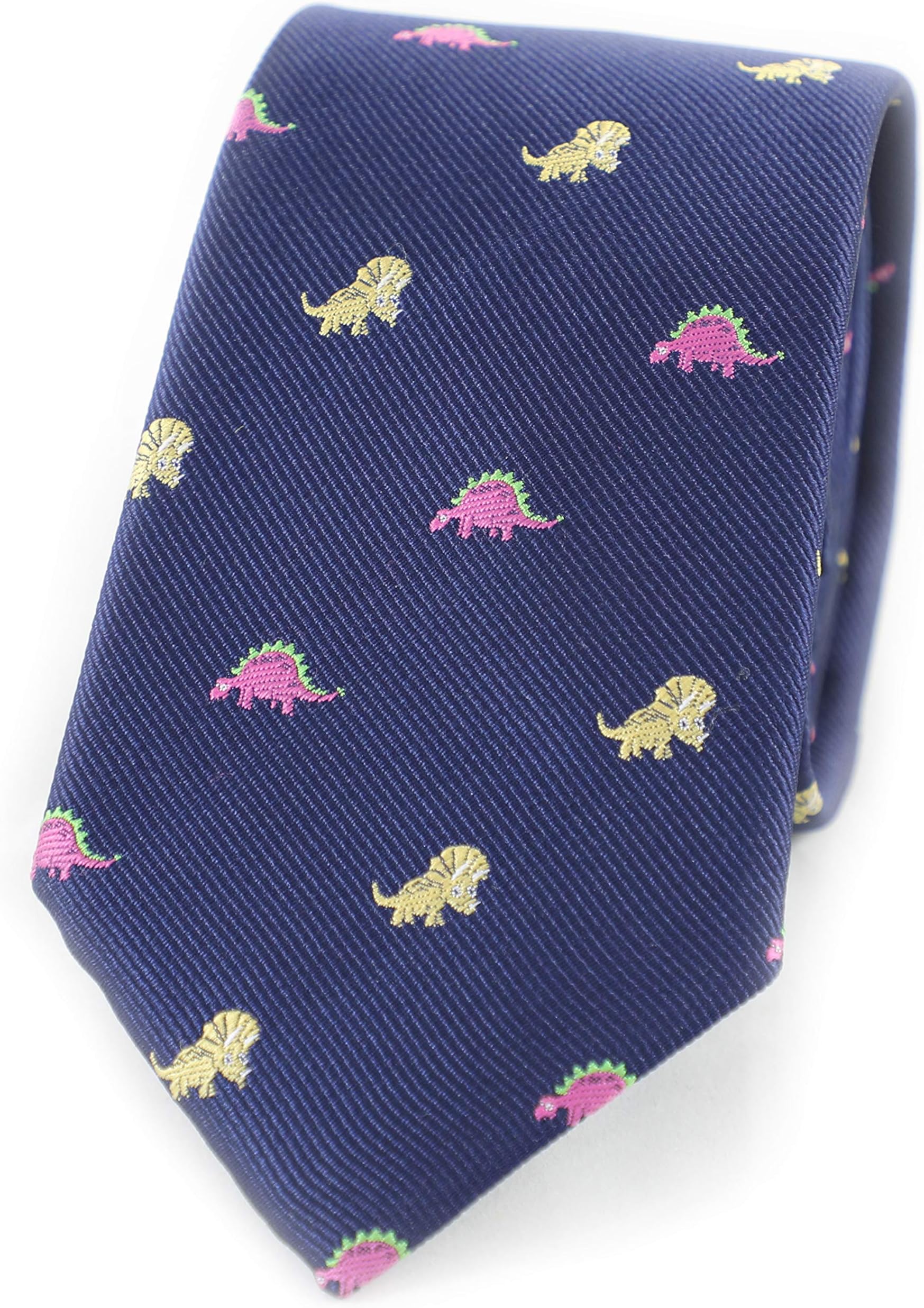 MENDEPOTDinosaur Tie With Box Animal Dinosaurs Navy Necktie