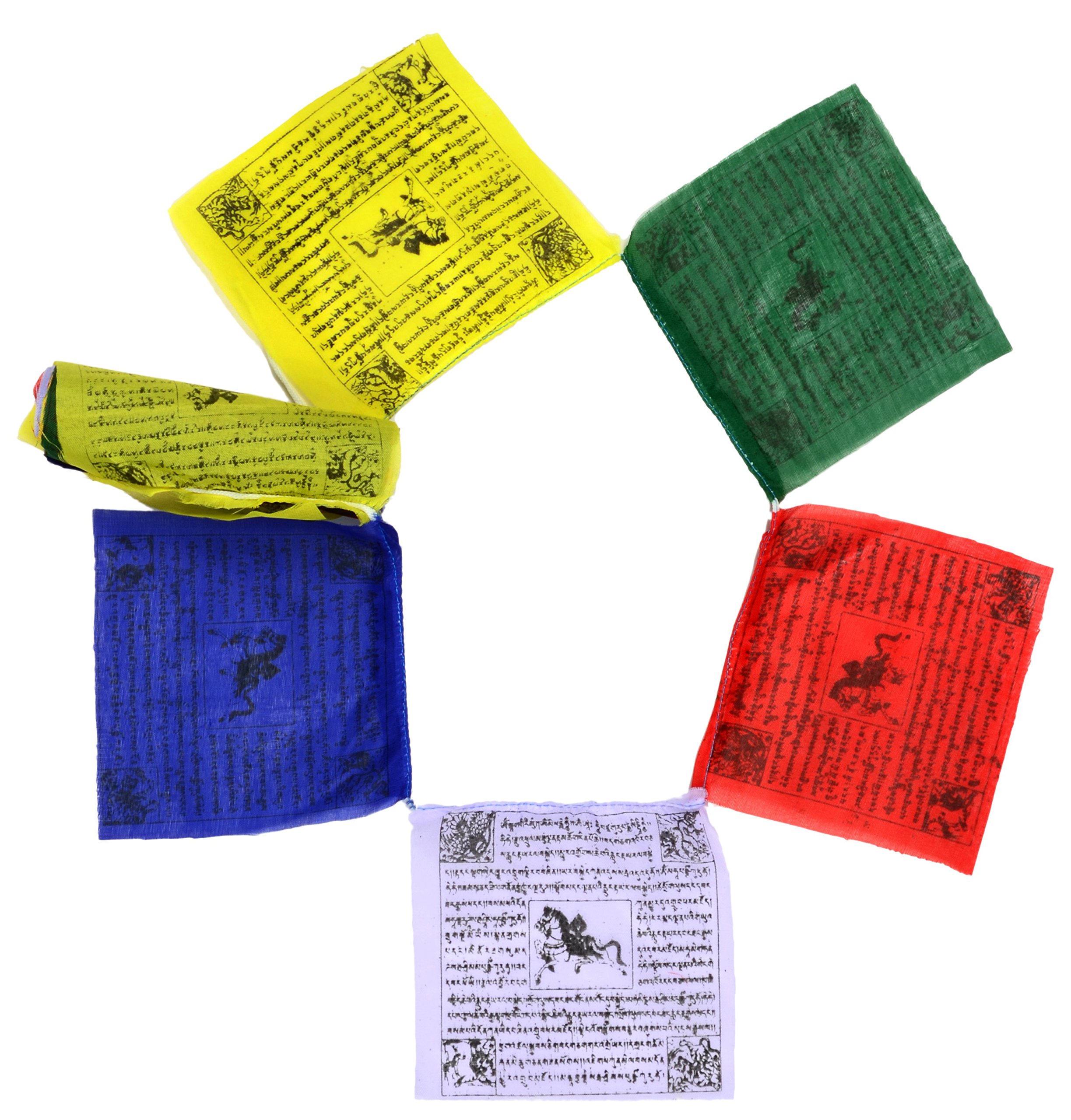 BUDDHAFIGUREN/Billy Held Buddhist Prayer Flags, Each flag measures of 3 m Long, 25 x 13 cm, fine quality buddha Decoration