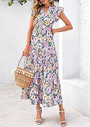 PRETTYGARDEN Women's 2025 Summer Floral Midi Dress