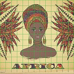 Ambesonne African Fabric by The Yard, Woman in