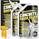 Concrete Crack Filler, 2.65LB High Elasticity Cement Crack Repair Sealant | Slab Concrete Waterproof Repair Sealant for Driveways, Walkways, Patio, Joint, Indoor and Outdoor Quick Drying Sealer - Grey