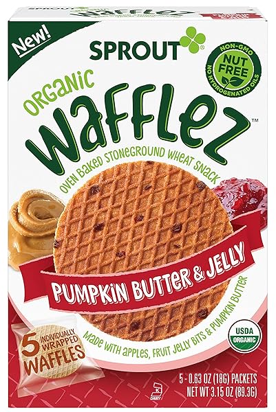 SPROUT ORGANIC PUMPKIN BUTTER & JELLY WAFFLEZ BABY...