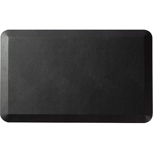 Anti-Fatigue Mat 3/4" Thick Kitchen Cushioned Waterproof Kitchen Floor Mat Comfort Non-Slip Standing Rug 20" x 32" x 3/4" Black