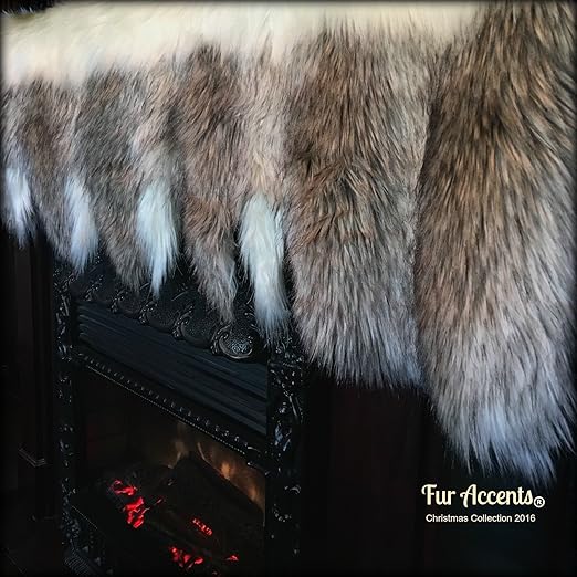 Amazon Com Fur Accents Fireplace Mantle Valance Garland Scarf
