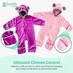 Cuddle Club Fleece Baby Bunting Bodysuit 2 Pack