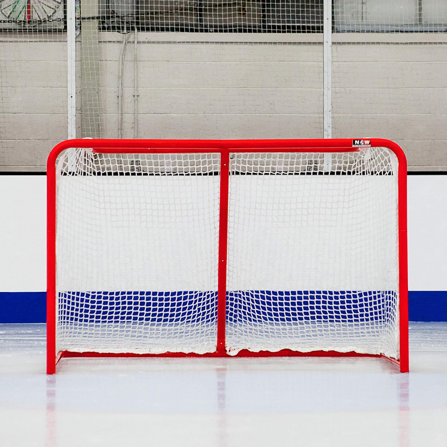 Forza Hockey Goals (6ft x 4ft) | Regulation Or Professional Hockey Goals | Galvanized Steel Frame | Professional 5mm Thick Net with 42mm Mesh | Traditional Red Frame with White Netting (Professional) : Sports & Outdoors