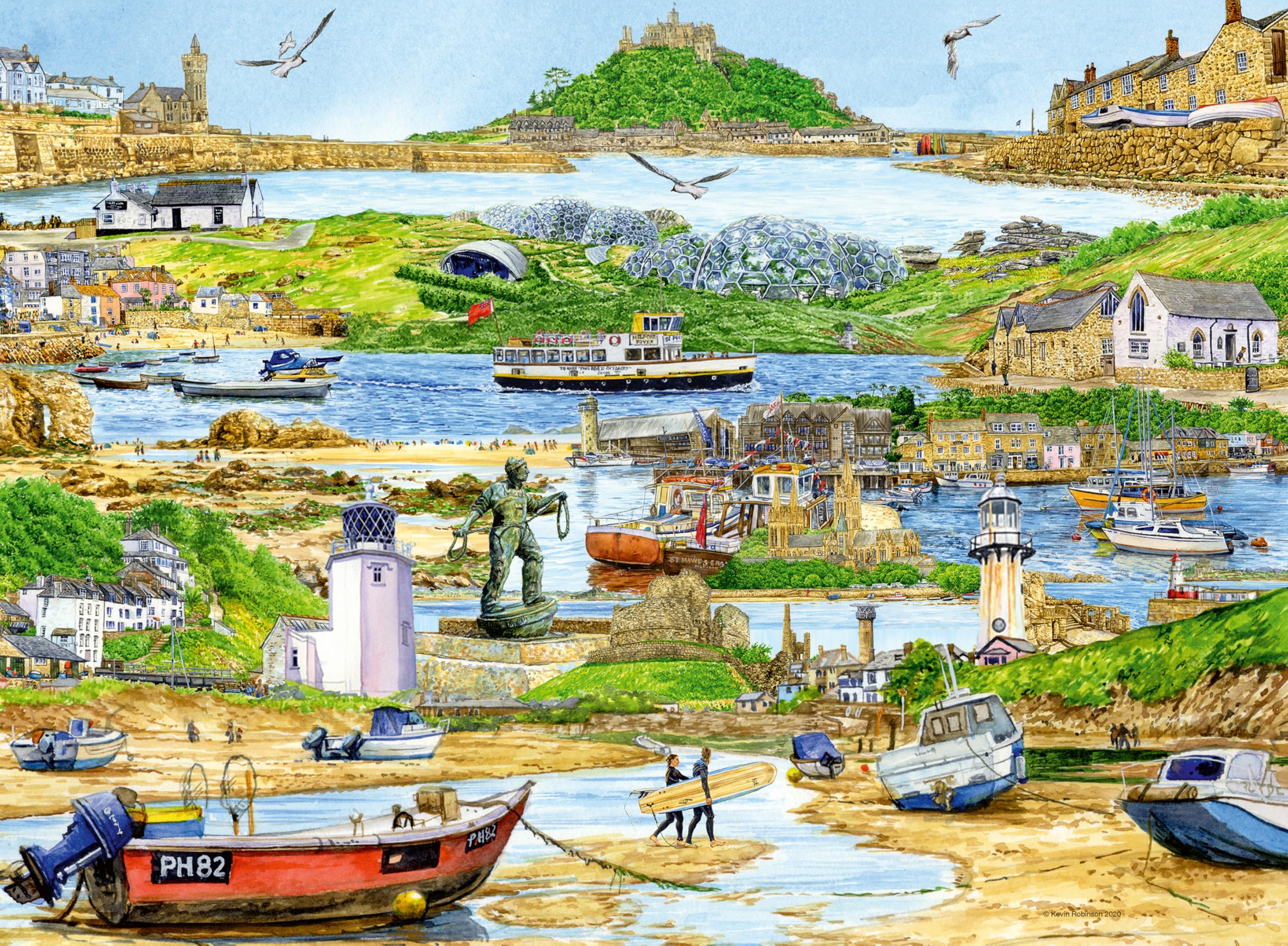 Ravensburger Escape to Cornwall 500 Piece Jigsaw Puzzle for Adults and Kids Age 10 Years Up