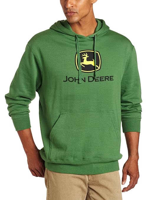 John Deere Men's Trademark Logo Core Hood Pullover Fleece Amazon.in