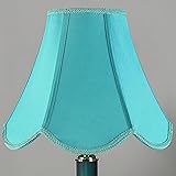 GO&SO Scalloped Lamp Shade Teal Lamp Shade -Bell
