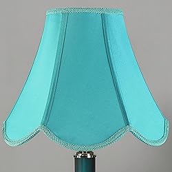 GO&SO Scalloped Lamp Shade Teal Lamp Shade -Bell