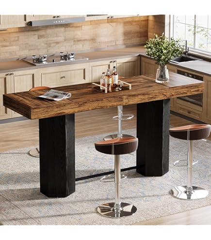 BAR COUNTER TABLE SMBT×NTF Amazon.com: Industrial Bar Table,Solid Wood Counter Height Bar