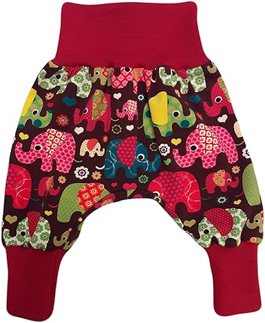 simply-sweet-baby Babyhose Pumphose Haremshose Bunte Elefanten Braun