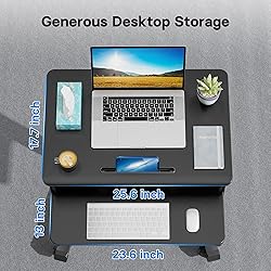 BONTEC Mobile Standing Desk with Keyboard