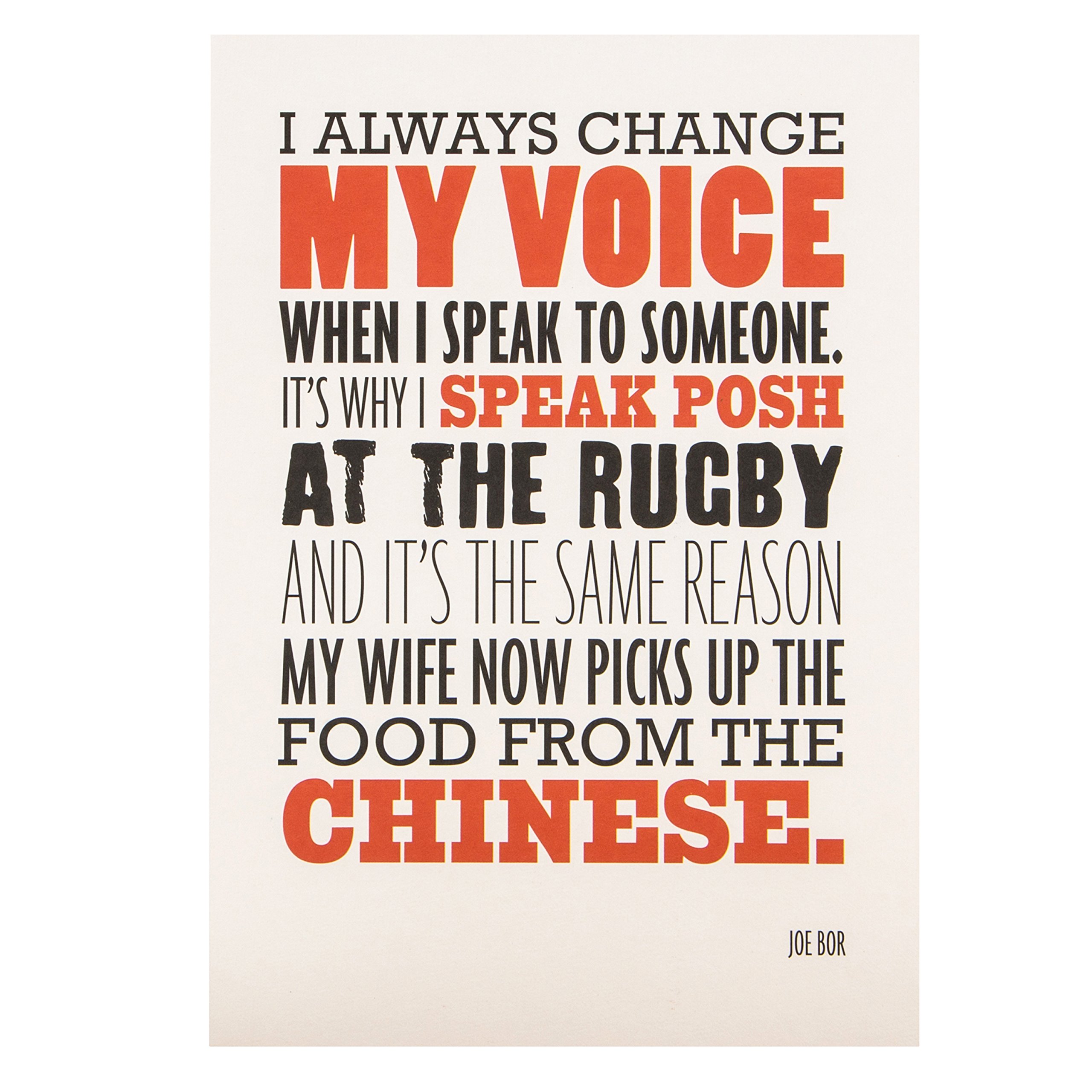 Hallmark Shoebox Comedy Card Joe BOR 'Accents' - Medium