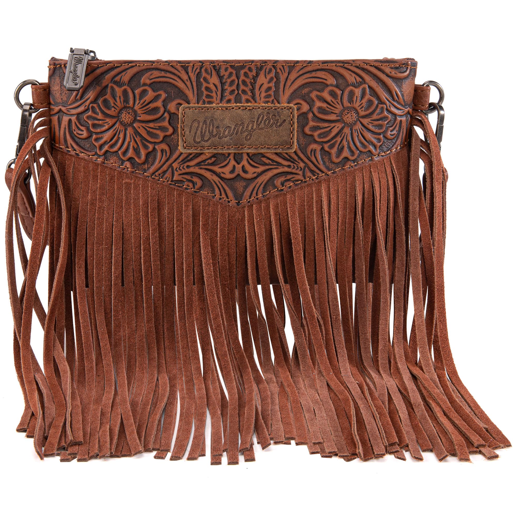 Wrangler Crossbody Small Purse for Women Wristlet Fringe Bag Western Purse