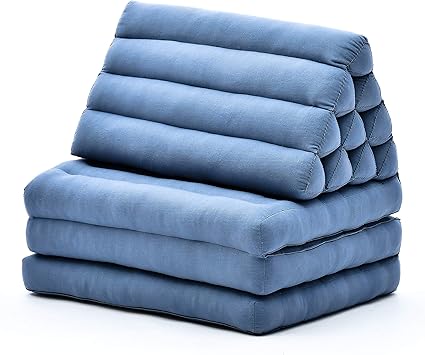 Amazon Com Leewadee Foldout Triangle Thai Cushion Floor Seat With Back Rest Tv Pillow Lounge R Foldable Out Door Mattress 67x21x16 Inches Kapok Anthracite Furniture Decor