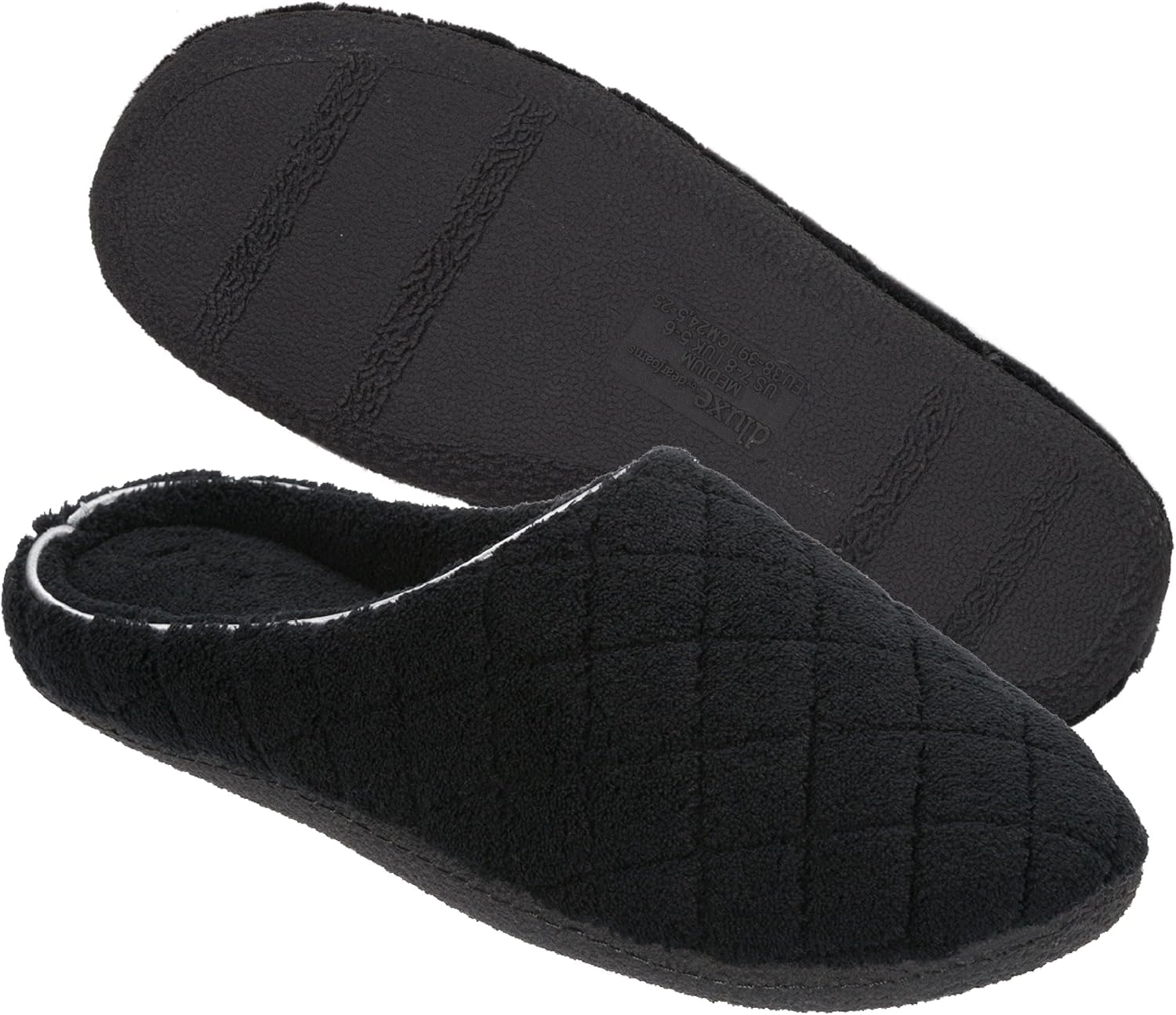 dearfoams quilted terry clog slippers
