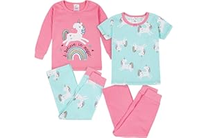 Gerber baby-girls Toddler Snug Fit 4-piece Pajama Set