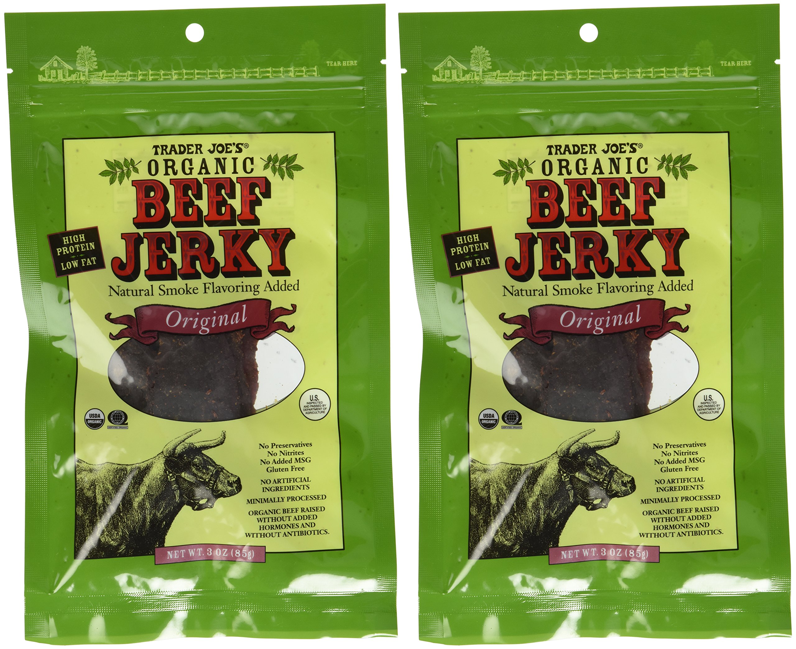 (2 pack) Trader Joes's Natural Beef Jerky Smoked Teriyaki