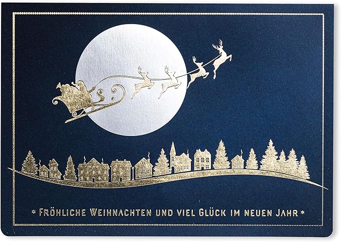 ART NUVO – EXKLUSIVE WEIHNACHTSKARTEN NR 7 – SATZ VON 10 GLEICHE KARTEN