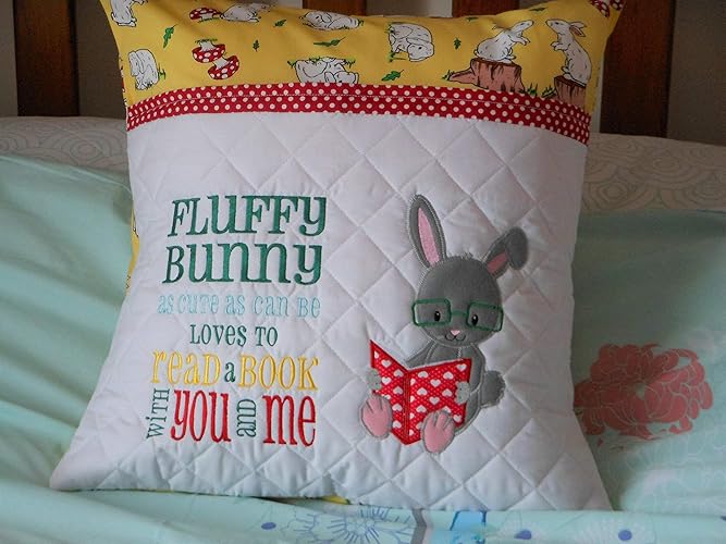 Fluffy Bunny Cushion Cover Bed Accessories For Kids Reading