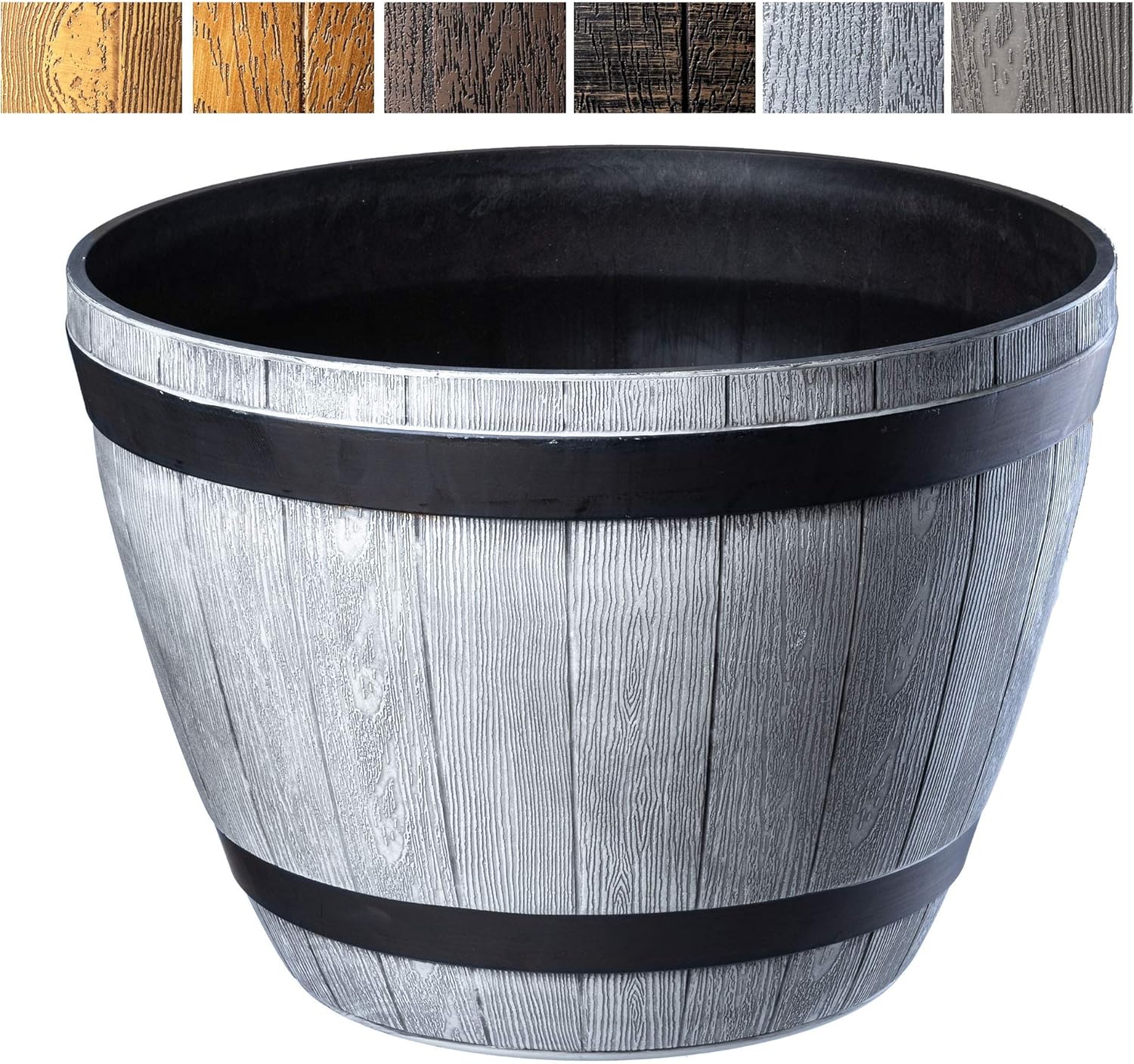 KADAX Blumentopf, Blumenkübel aus Kunststoff, runder Pflanzkübel, Innen