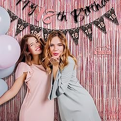 Rose Gold Tinsel Party Backdrop - GREATRIL Foil