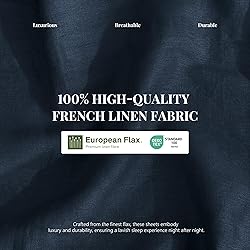 100% Pure French Linen Fitted Sheet Set 1 Fitted