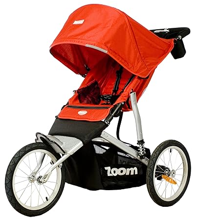 red jogging stroller