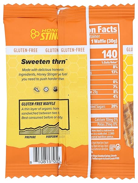 HONEY STINGER ORGANIC SALTED CARAMEL WAFFLE, 1 OZ