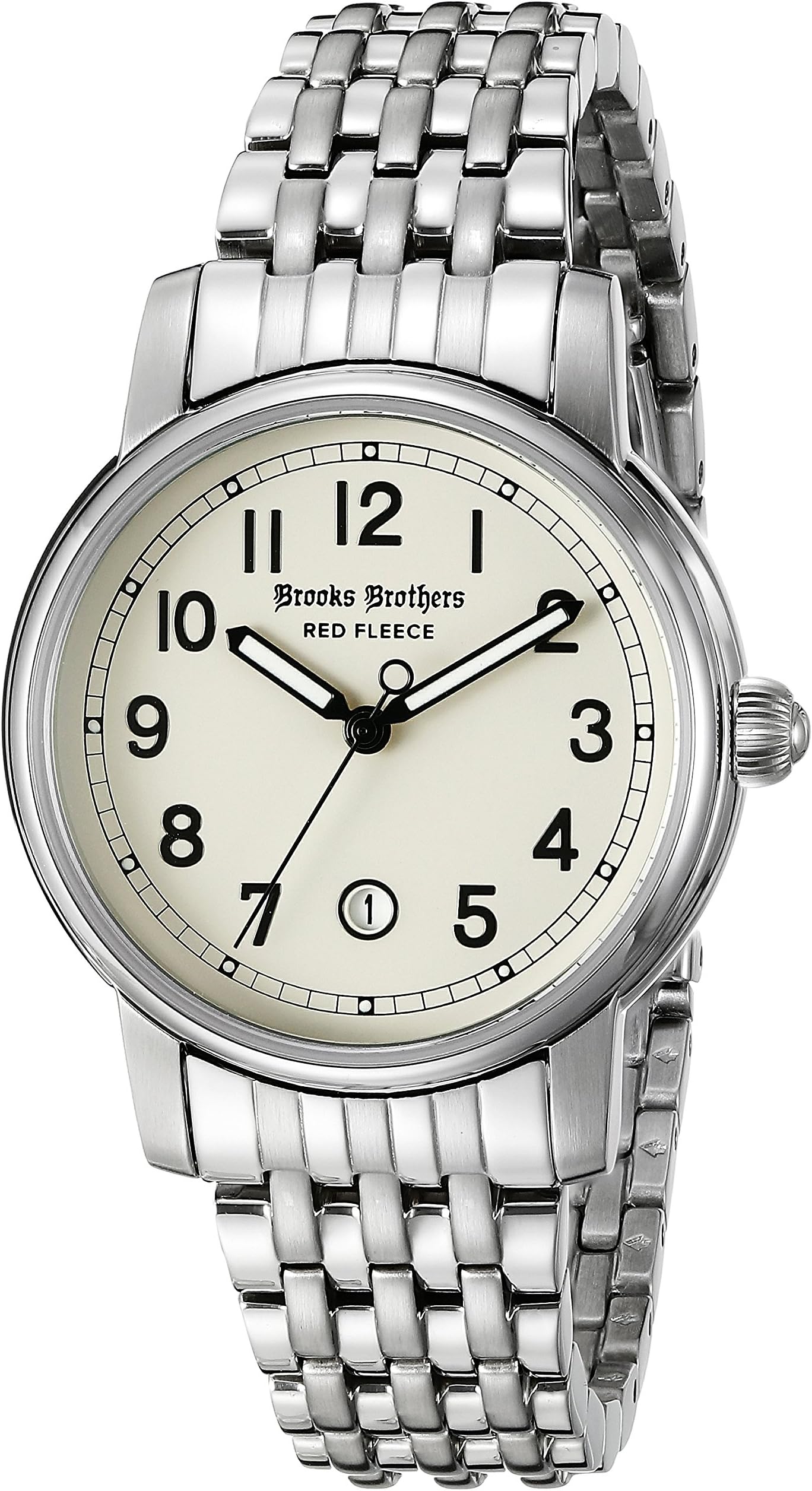 Brooks Brothers Red Fleece Women's SILGJ003 Red Fleece Analog Display Japanese Quartz Silver Watch