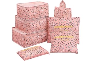 Mossio 7 Set Packing Cubes with Shoe Bag - Travel Carry On Luggage Organizer