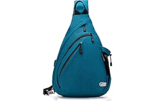 TurnWay Water-Proof Sling bag/Crossbody Backpack/Shoulder Bag with USB Charging Port for Travel, Hiking, Cycling, Camping