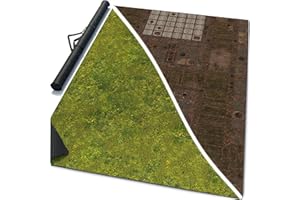 Warzone Studio 44'' x 30'' Rubber Battle Mat: Depalemon + Meadows + Bag