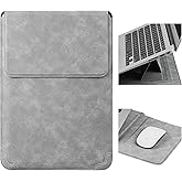 HoYiXi 14 Inch Laptop Sleeve Case with Stand Feature for Mac Book Pro 14 2021/ASUS Vivobook 14/HP Pavilion X360/IdeaPad 14/Dell HP ASUS Acer Huawei Matebook 14'',Compatible 13.3-14'' PC,Light Gray