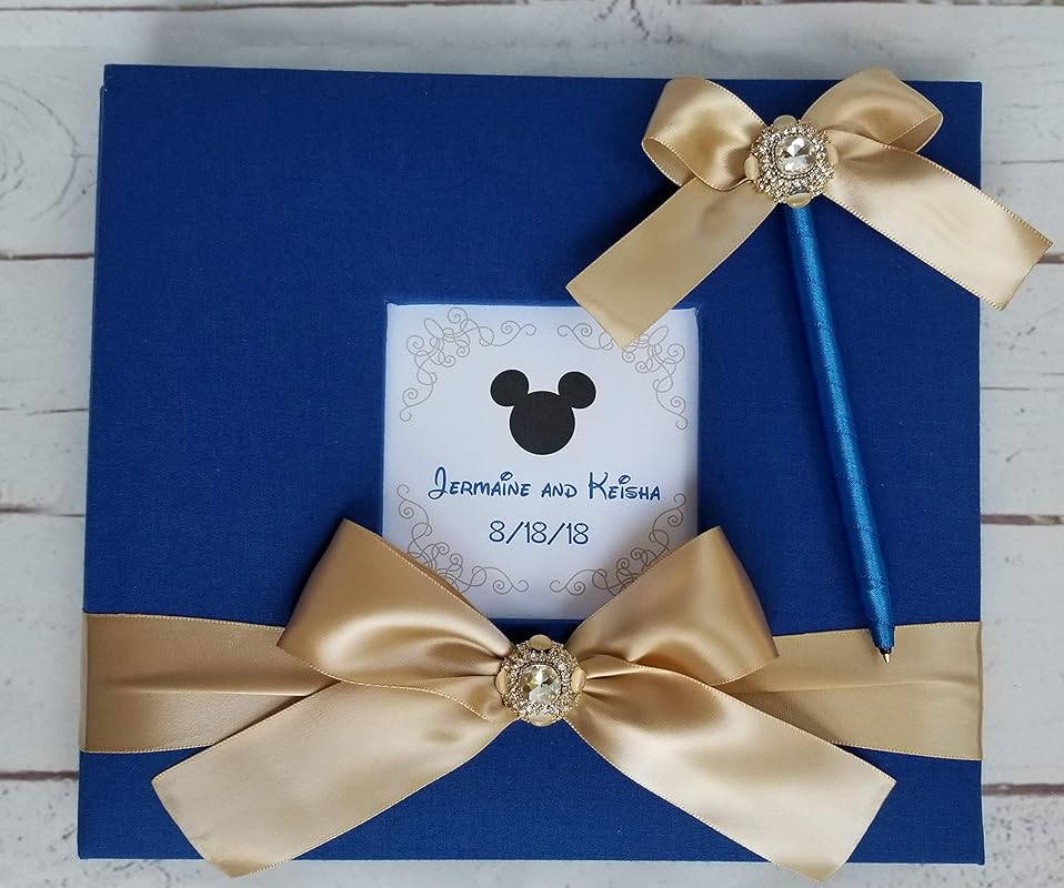 Mickey Mouse Disney Guest Book Set Choice of Colors Handmade