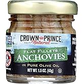 Crown Prince Flat Fillets of Anchovies in Olive Oil, 1.5 Oz