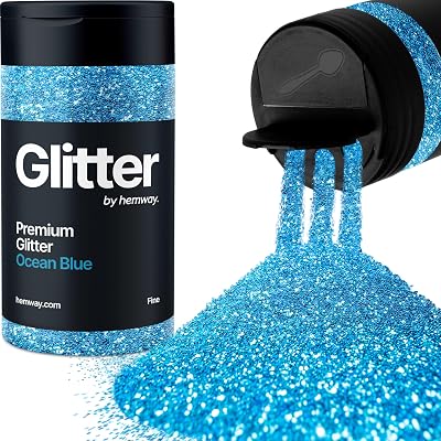 Hemway Ocean Blue Glitter Shaker 130g Fine Resin Epoxy Craft Glitter