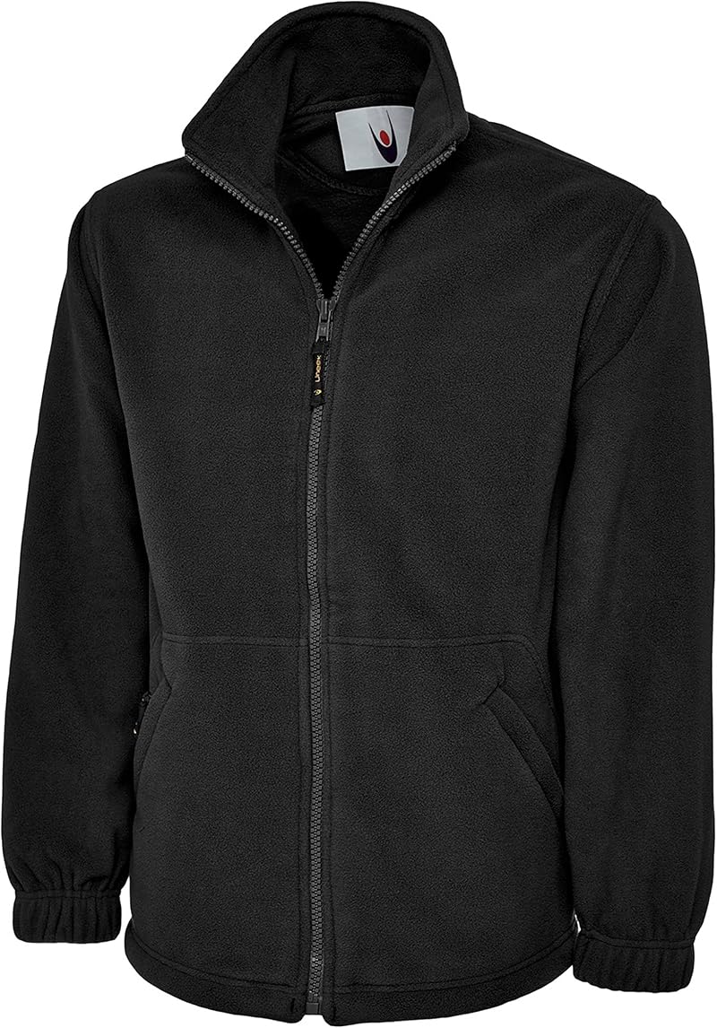 Monogram Adults Classic Full Zip Fleece Jacket Black L