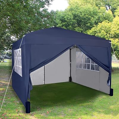 Mcc Direct Pop-up Gazebo 3m x 3m with Sides 4 Weight Bags Waterproof Canopy