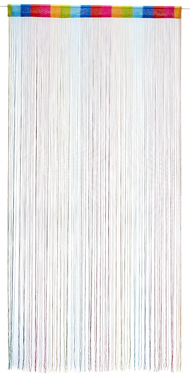 1001 Wohntraum Fadenvorhang Polyester Bunt 100 x 200 cm