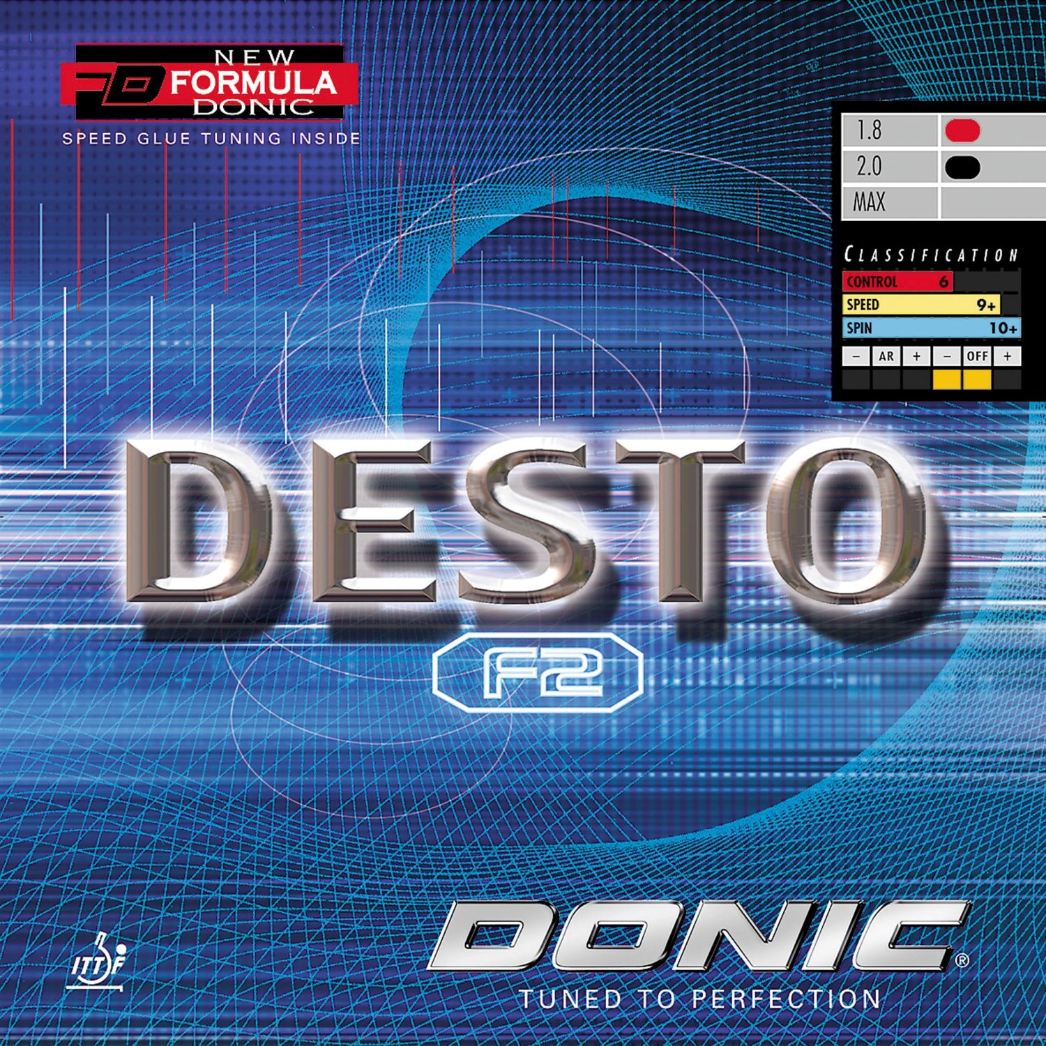 Donic Desto F2, TT covering, in original packaging, includes delivery, red, 1.8 mm