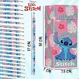 Disney 72 Pencils Colouring Box for Kids Art Supplies Pink Stitch Gift view 5